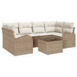 vidaXL Set de canapele pentru grădină 7 pcs Bej 55 x 55 x 37 cm