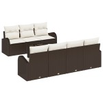 vidaXL Set de canapele pentru grădină 8 pcs Maro 55 x 55 x 37 cm
