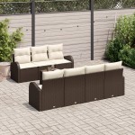 vidaXL Set de canapele pentru grădină 8 pcs Maro 55 x 55 x 37 cm