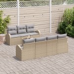 vidaXL Set de canapele pentru grădină 8 pcs Bej 55 x 55 x 37 cm