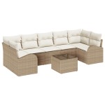 vidaXL Set de canapele pentru grădină 8 pcs Bej 55 x 55 x 37 cm
