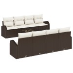 vidaXL Set de canapele pentru grădină 7 pcs Maro și Bej vidaXL Set de canapele pentru grădină 7 pcs Maro și Bej