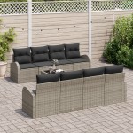 vidaXL Set de canapele pentru grădină 7 pcs Gri și Gri Închis