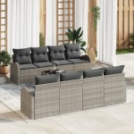 vidaXL Set de canapele pentru grădină 7 pcs Gri deschis vidaXL Set de canapele pentru grădină 7 pcs Gri deschis