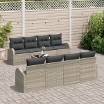 vidaXL Set de canapele pentru grădină 7 pcs Gri deschis vidaXL Set de canapele pentru grădină 7 pcs Gri deschis
