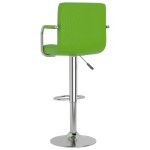 vidaXL Scaune de bar, 2 buc., verde, piele ecologică