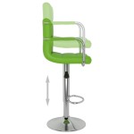 vidaXL Scaune de bar, 2 buc., verde, piele ecologică