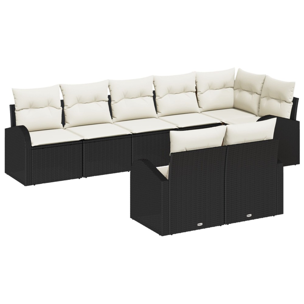 vidaXL Set de canapele pentru grădină cu pernă 8 pcs 289 x 124 x 85 cm
