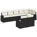 vidaXL Set de canapele pentru grădină cu pernă 8 pcs 289 x 124 x 85 cm