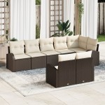 vidaXL Set de canapele pentru grădină cu pernă 8 pcs 289 x 124 x 85 cm vidaXL Set de canapele pentru grădină cu pernă 8 pcs 289 x 124 x 85 cm