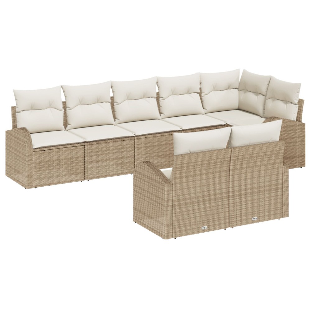 vidaXL Set de canapele pentru grădină cu pernă 8 pcs 289 x 124 x 85 cm