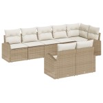 vidaXL Set de canapele pentru grădină cu pernă 8 pcs 289 x 124 x 85 cm