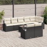 vidaXL Set de canapele pentru grădină cu pernă 9 pcs 289 x 124 x 85 cm