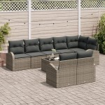 vidaXL Set de canapele pentru grădină cu pernă 9 pcs 289 x 124 x 85 cm