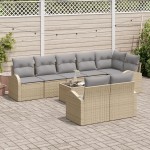 vidaXL Set de canapele pentru grădină Manual 9 pcs Bej 55 x 55 x 37 cm vidaXL Set de canapele pentru grădină Manual 9 pcs Bej 55 x 55 x 37 cm
