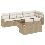 vidaXL Set de canapele pentru grădină cu pernă 9 pcs 289 x 124 x 85 cm