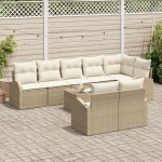vidaXL Set de canapele pentru grădină cu pernă 9 pcs 289 x 124 x 85 cm