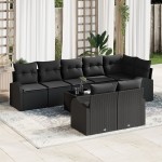 vidaXL Set de canapele pentru grădină cu pernă 9 pcs 289 x 124 x 85 cm
