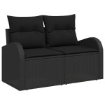 vidaXL Set de canapele pentru grădină cu pernă 9 pcs 289 x 124 x 85 cm