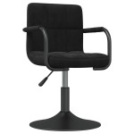 vidaXL Scaune de bucătărie pivotante, 2 buc., negru, catifea vidaXL Scaune de bucătărie pivotante, 2 buc., negru, catifea