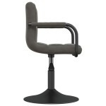 vidaXL Scaune de bucătărie pivotante, 2 buc, gri închis, catifea