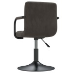 vidaXL Scaune de bucătărie pivotante, 2 buc, gri închis, catifea