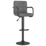 vidaXL Scaun de bar, gri deschis, material textil vidaXL Scaun de bar, gri deschis, material textil