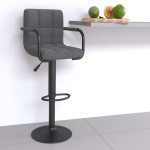 vidaXL Scaun de bar, gri deschis, material textil vidaXL Scaun de bar, gri deschis, material textil