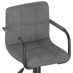 vidaXL Scaun de bar, gri deschis, material textil vidaXL Scaun de bar, gri deschis, material textil