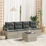 vidaXL Set de canapele pentru grădină 5 pcs Gri deschis și gri închis