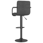 vidaXL Scaun de bar, gri închis, material textil