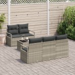 vidaXL Set de canapele pentru grădină 6 pcs Gri deschis