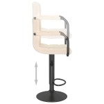 vidaXL Scaun de bar, crem, material textil vidaXL Scaun de bar, crem, material textil