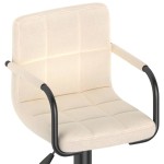vidaXL Scaun de bar, crem, material textil vidaXL Scaun de bar, crem, material textil
