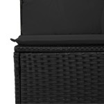 vidaXL Set de canapele pentru grădină 7 pcs Negru 55 x 55 x 37 cm