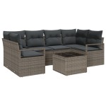 vidaXL Set de canapele pentru grădină 7 pcs Gri 55 x 55 x 37 cm vidaXL Set de canapele pentru grădină 7 pcs Gri 55 x 55 x 37 cm