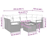 vidaXL Set de canapele pentru grădină 7 pcs Negru 55 x 55 x 37 cm vidaXL Set de canapele pentru grădină 7 pcs Negru 55 x 55 x 37 cm