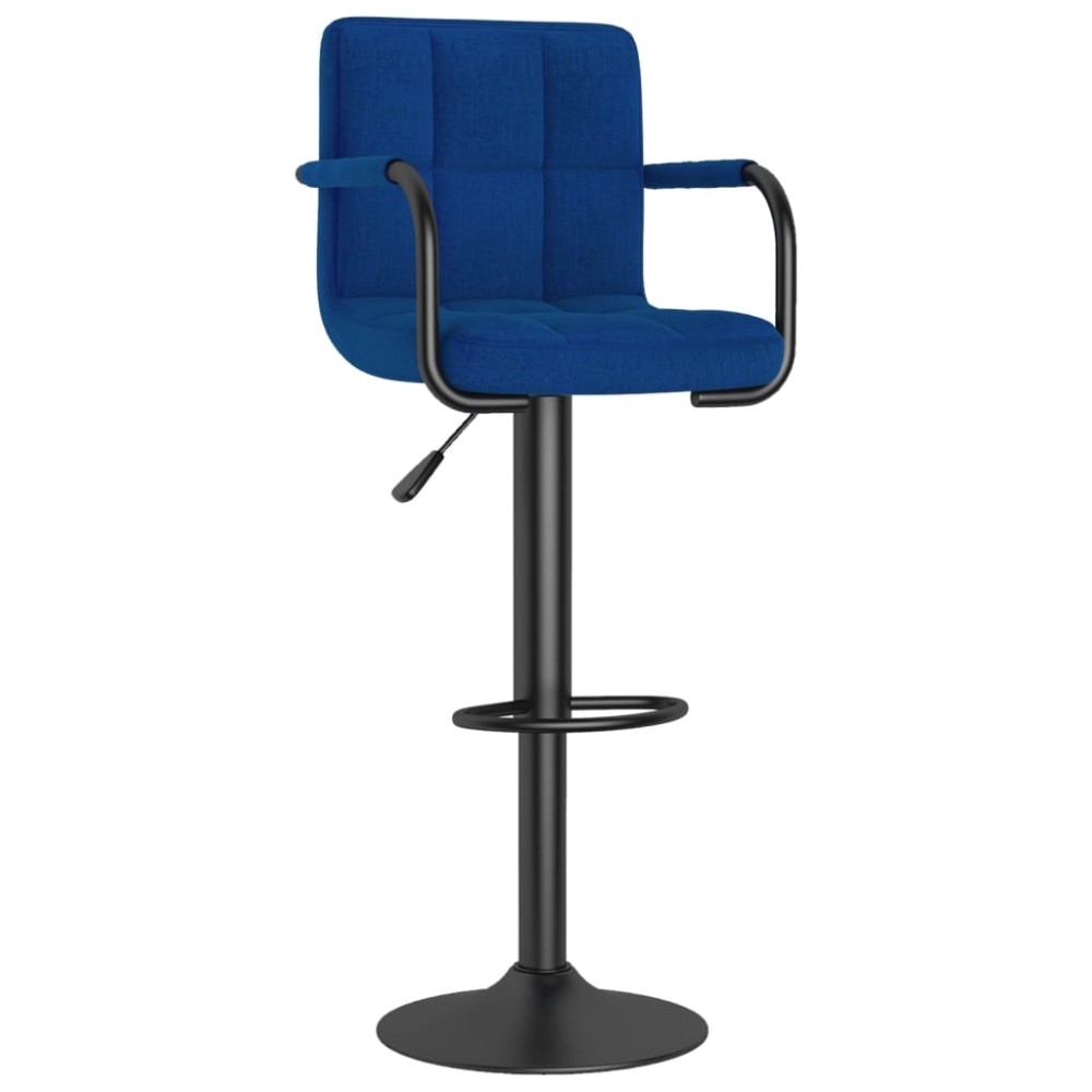 vidaXL Scaun de bar, albastru, material textil