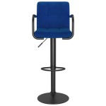 vidaXL Scaun de bar, albastru, material textil vidaXL Scaun de bar, albastru, material textil