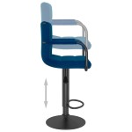 vidaXL Scaun de bar, albastru, material textil vidaXL Scaun de bar, albastru, material textil