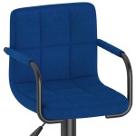 vidaXL Scaun de bar, albastru, material textil vidaXL Scaun de bar, albastru, material textil