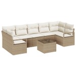 vidaXL Set de canapele pentru grădină 8 pcs Bej și crem