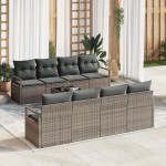 vidaXL Set de canapele pentru grădină 7 pcs Gri 55 x 55 x 37 cm vidaXL Set de canapele pentru grădină 7 pcs Gri 55 x 55 x 37 cm