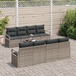 vidaXL Set de canapele pentru grădină 7 pcs Gri 55 x 55 x 37 cm vidaXL Set de canapele pentru grădină 7 pcs Gri 55 x 55 x 37 cm