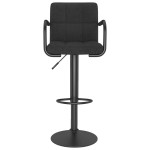 vidaXL Scaun de bar, negru, material textil vidaXL Scaun de bar, negru, material textil