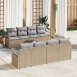 vidaXL Set de canapele pentru grădină 7 pcs Bej și gri 55 x 55 x 37 cm