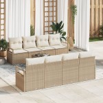 vidaXL Set de canapele pentru grădină 7 pcs Bej și crem