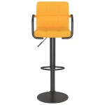 vidaXL Scaun de bar, galben muștar, material textil vidaXL Scaun de bar, galben muștar, material textil