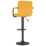 vidaXL Scaun de bar, galben muștar, material textil vidaXL Scaun de bar, galben muștar, material textil