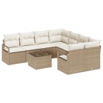 vidaXL Set de canapele pentru grădină 9 pcs Bej și crem vidaXL Set de canapele pentru grădină 9 pcs Bej și crem